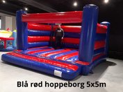 Hoppeborg  blå rød 5 x5 m - Hoppeborgen.dk